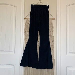 Navy high waisted corduroy flare out